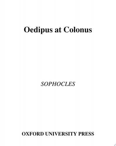 Oedipus at Colonus