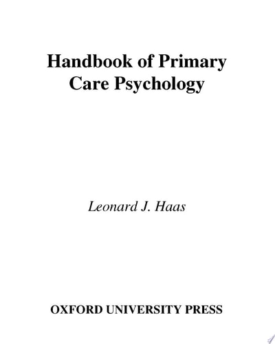 Handbook of Primary Care Psychology