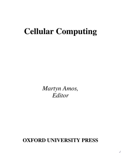 Cellular Computing