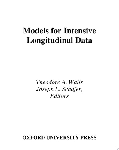 Models for Intensive Longitudinal Data