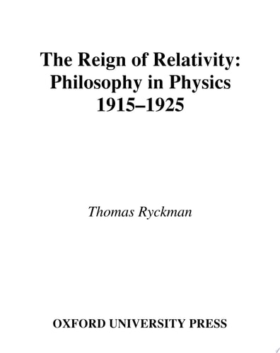 The Reign of Relativity Philosophy in Physics 1915-1925
