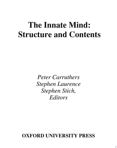 The Innate Mind: Structure and Content