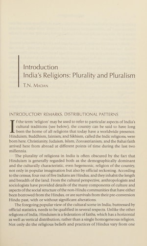 India's Religions: Perspectives from Sociology and History