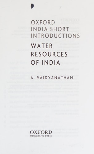 Water Resources of India: Oxford India Short Introductions