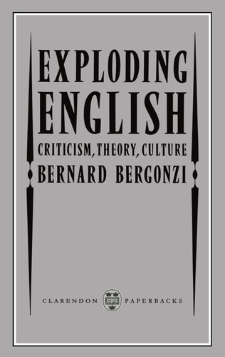 Exploding English: Criticism, Theory, Culture