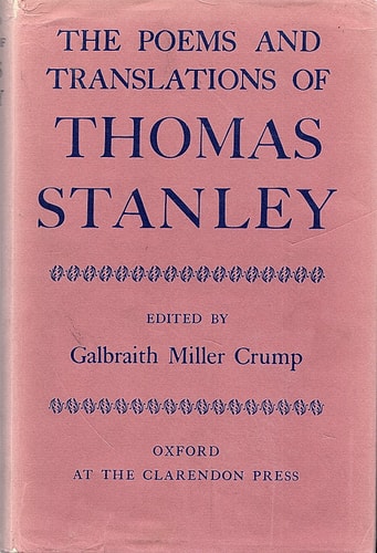 The Poems and Translations of Thomas Stanley