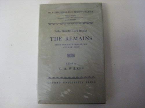 The Remains: Being Poems of Monarchy and Religion