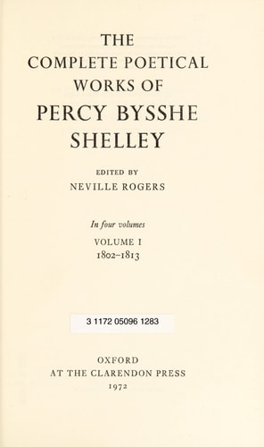 The Complete Poetical Works of Percy Bysshe Shelley