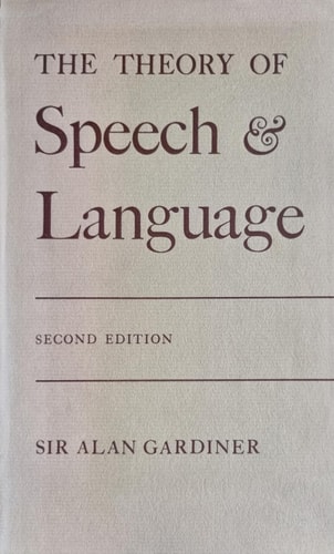The Theory of Speech and Language