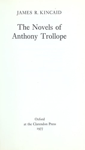 The Novels of Anthony Trollope