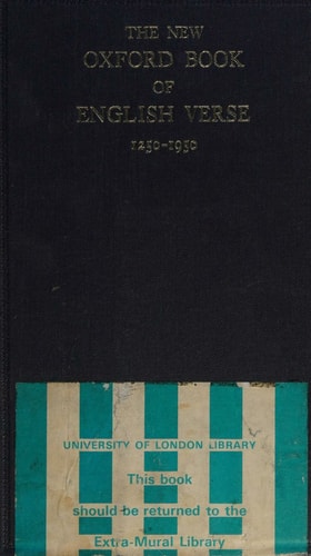 The New Oxford Book of English Verse, 1250-1950