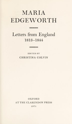 Letters from England: 1813-1844