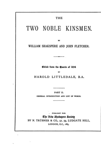 The Two Noble Kinsmen
