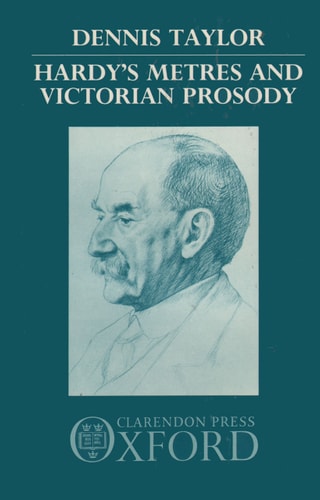 Hardy's Metres and Victorian Prosody: With a Metrical Appendix of Hardy's Stanza Forms
