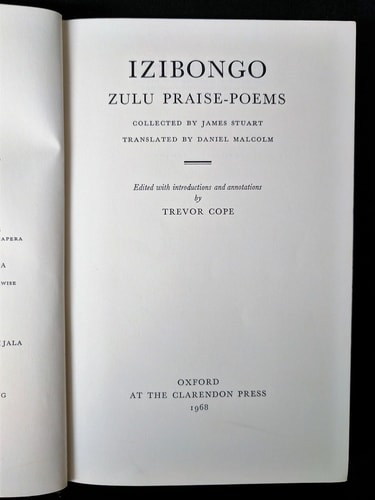 Izibongo: Zulu Praise-Poems