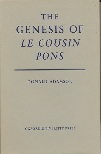 The Genesis of Le Cousin Pons