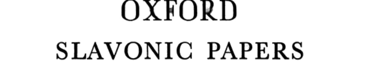 Oxford Slavonic Papers: Volume 8