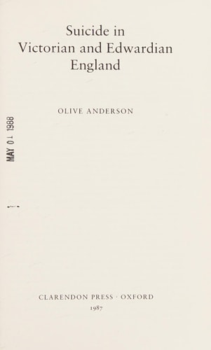 Suicide in Victorian and Edwardian England