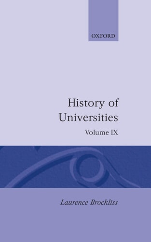 History of Universities, Vol. 9