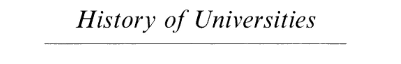History of Universities: Volume X