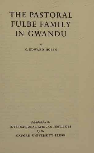 Pastoral Fulbe Family in Gwandu
