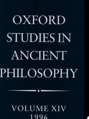 Oxford Studies in Ancient Philosophy: Volume XIV