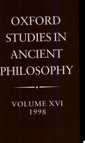 Oxford Studies in Ancient Philosophy: Volume XVI