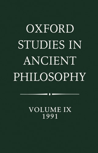 Oxford Studies in Ancient Philosophy: Volume IX