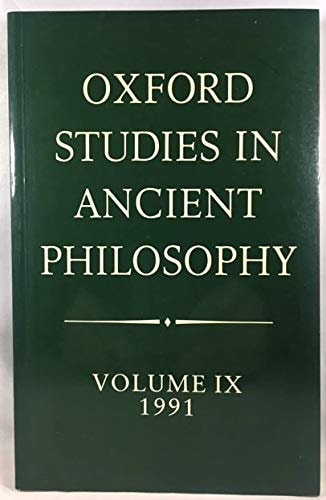 Oxford Studies in Ancient Philosophy: Volume IX