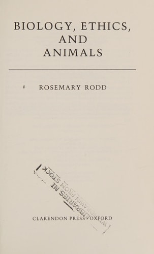 Biology, Ethics, and Animals
