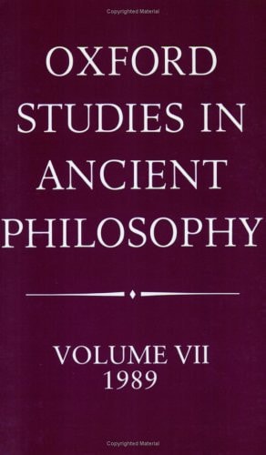 Oxford Studies in Ancient Philosophy: Volume VII