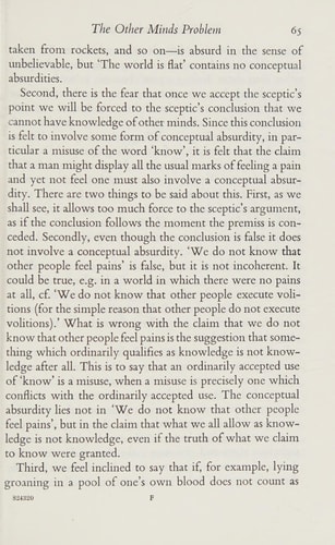 Myself and Others: A Study in Our Knowledge of Minds