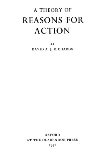 A Theory of Reasons for Action