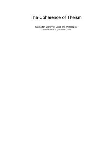 The Coherence of Theism