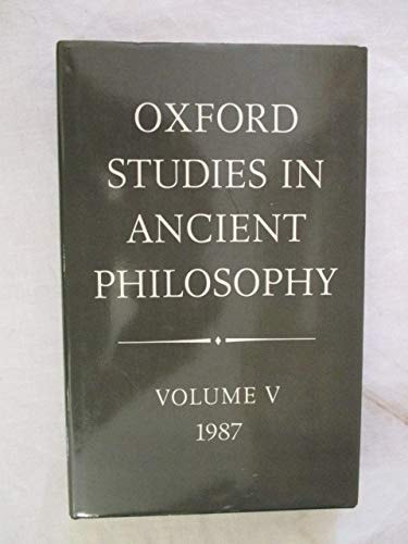 Oxford Studies in Ancient Philosophy: Volume V