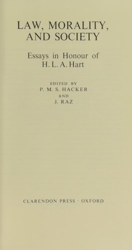 Law, Morality, and Society: Essays in Honor of H.L.A. Hart