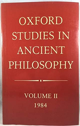 Oxford Studies in Ancient Philosophy, Vol. 2