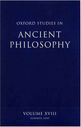 Oxford Studies in Ancient Philosophy: Volume XVIII