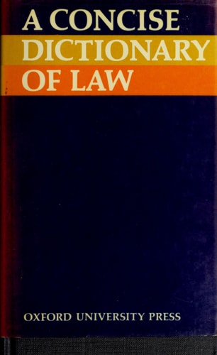 A Concise Dictionary of Law