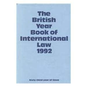 The British Year Book of International Law 1992