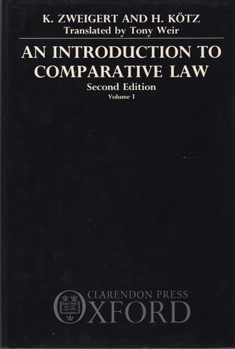 An Introduction to Comparative Law: Volume I: The Framework