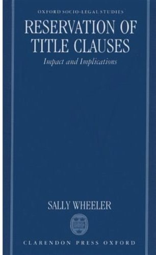 Reservation of Title Clauses: Impact and Implications