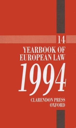 Yearbook of European Law: Volume 14