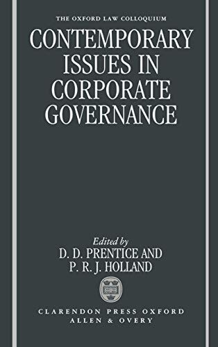 Contemporary Issues in Corporate Governance
