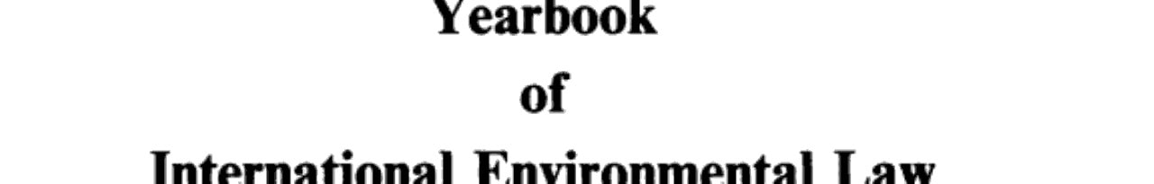 Yearbook of International Environmental Law: Volume 4