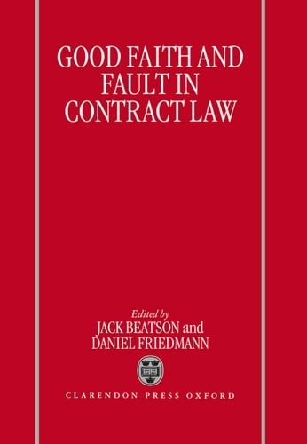 Good Faith and Fault in Contract Law