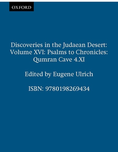 Qumran Cave 4: XI: Psalms to Chronicles