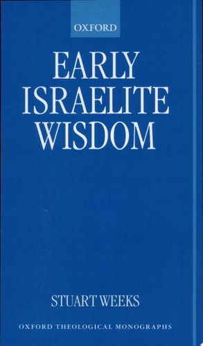 Early Israelite Wisdom