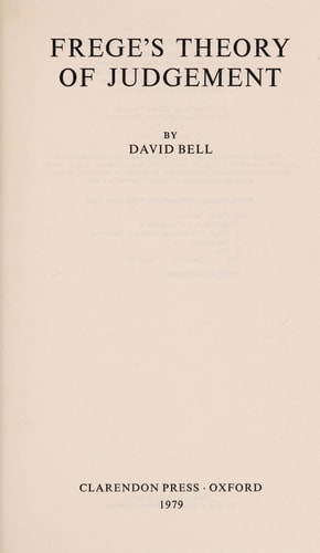 Frege's Theory of Judgement
