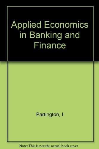 Applied Economics in Banking and Finance